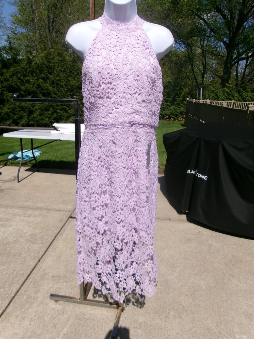 NWT CHI CHI LONDON FAB LAVENDER LACE DRESS 10